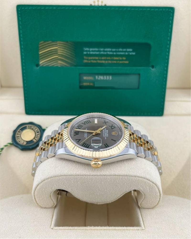 Rolee_x Oyster Perpetual Date Just 2Ton-Gold-Grey