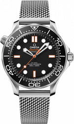 Omegg_a Seamaster Diver 300 Automatic silver Black orange niddle