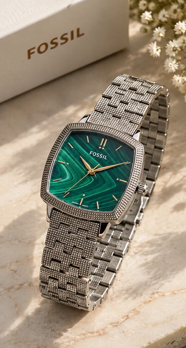 Fossii_l x Nick Jonas Ladies Silver Green