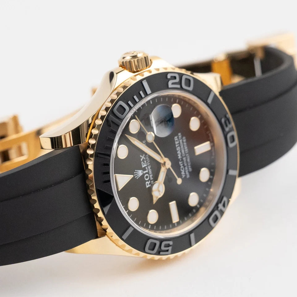 Role_x Yatch Master Yellow Gold Oysterflex Black Mint Mens Watch Luxury Edition Premium Quality westcott.shop