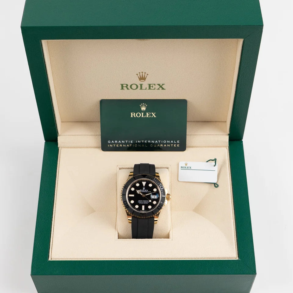 Role_x Yatch Master Yellow Gold Oysterflex Black Mint Mens Watch Luxury Edition Premium Quality westcott.shop