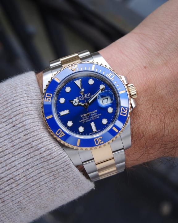 R_LEX OYSTER PERPETUAL AUTOMATIC SUBMARINE 2TON GOLD - BLUE