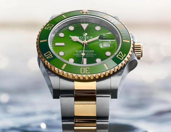 R_LEX OYSTER PERPETUAL AUTOMATIC SUBMARINE 2TON GOLD - GREEN