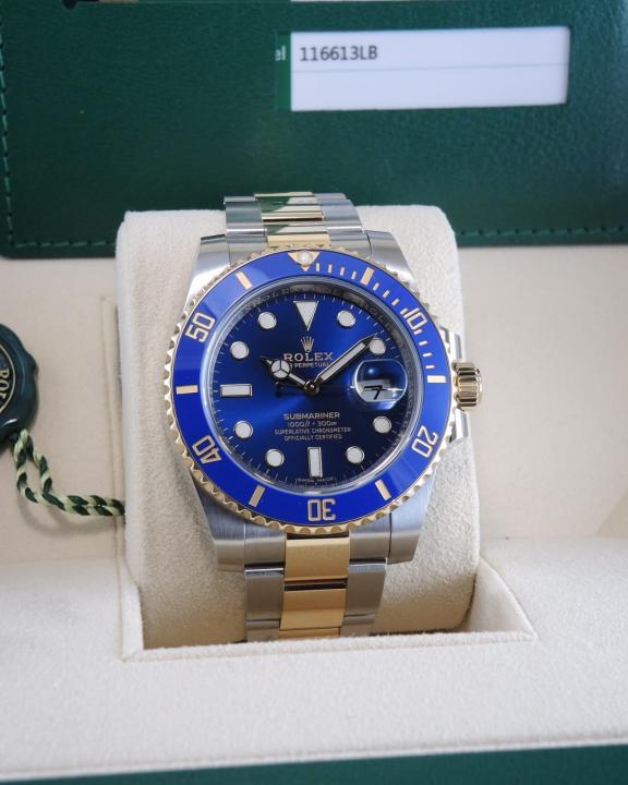 R_LEX OYSTER PERPETUAL AUTOMATIC SUBMARINE 2TON GOLD - BLUE