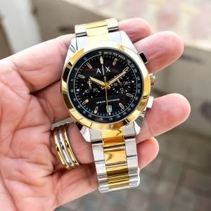 ARMANI_CRONOGRAOH_GOLD-TT-BLACK