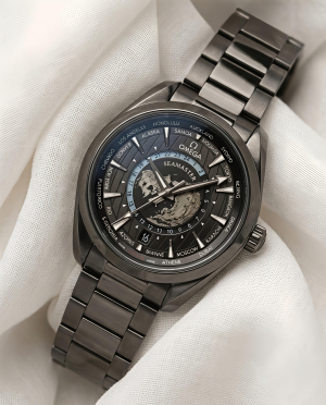 Omegg_a Seamaster Aqua Terra GMTWorldtimer Full Black