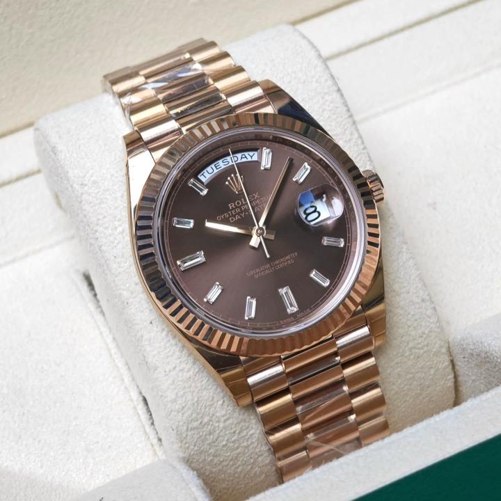 R_OLEX OYSTER PERPETUAL DAY DATE 40 BATTER COPPER - BROWN