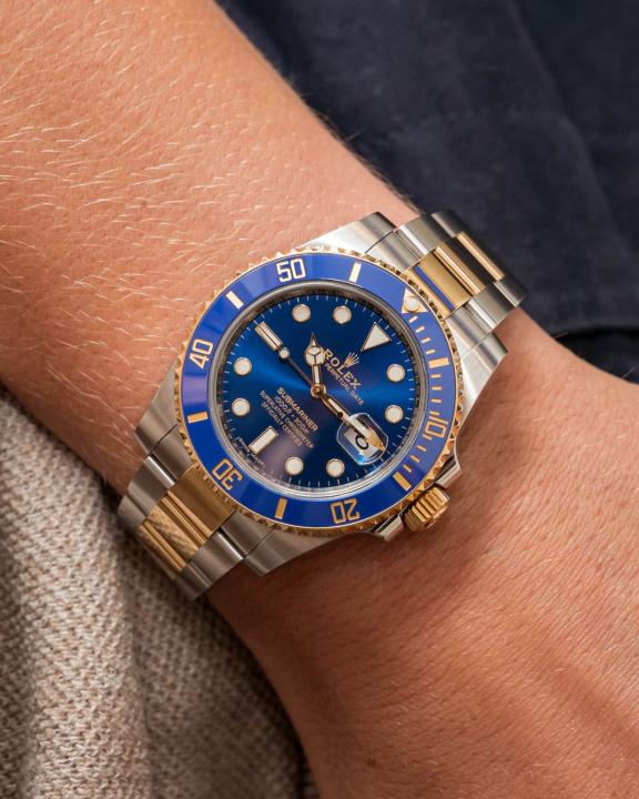 R_LEX OYSTER PERPETUAL AUTOMATIC SUBMARINE 2TON GOLD - BLUE