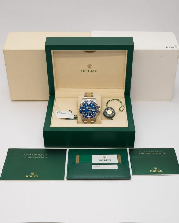 R_LEX OYSTER PERPETUAL AUTOMATIC SUBMARINE 2TON GOLD - BLUE