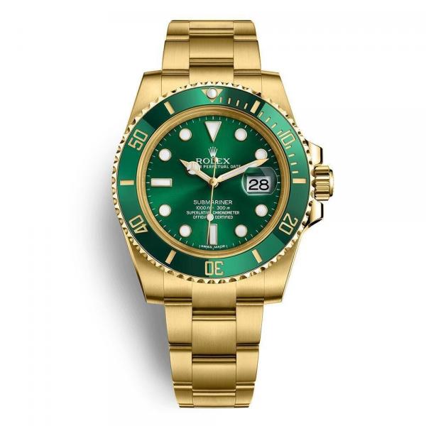 R_LEX OYSTER PERPETUAL AUTOMATIC SUBMARINE GOLD - GREEN