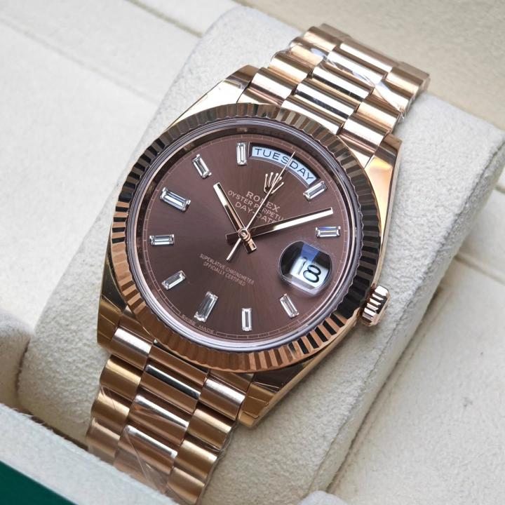 R_OLEX OYSTER PERPETUAL DAY DATE 40 BATTER COPPER - BROWN