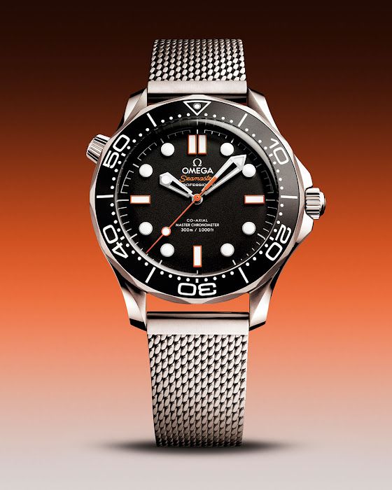 Omegg_a Seamaster Diver 300 Automatic silver Black orange niddle