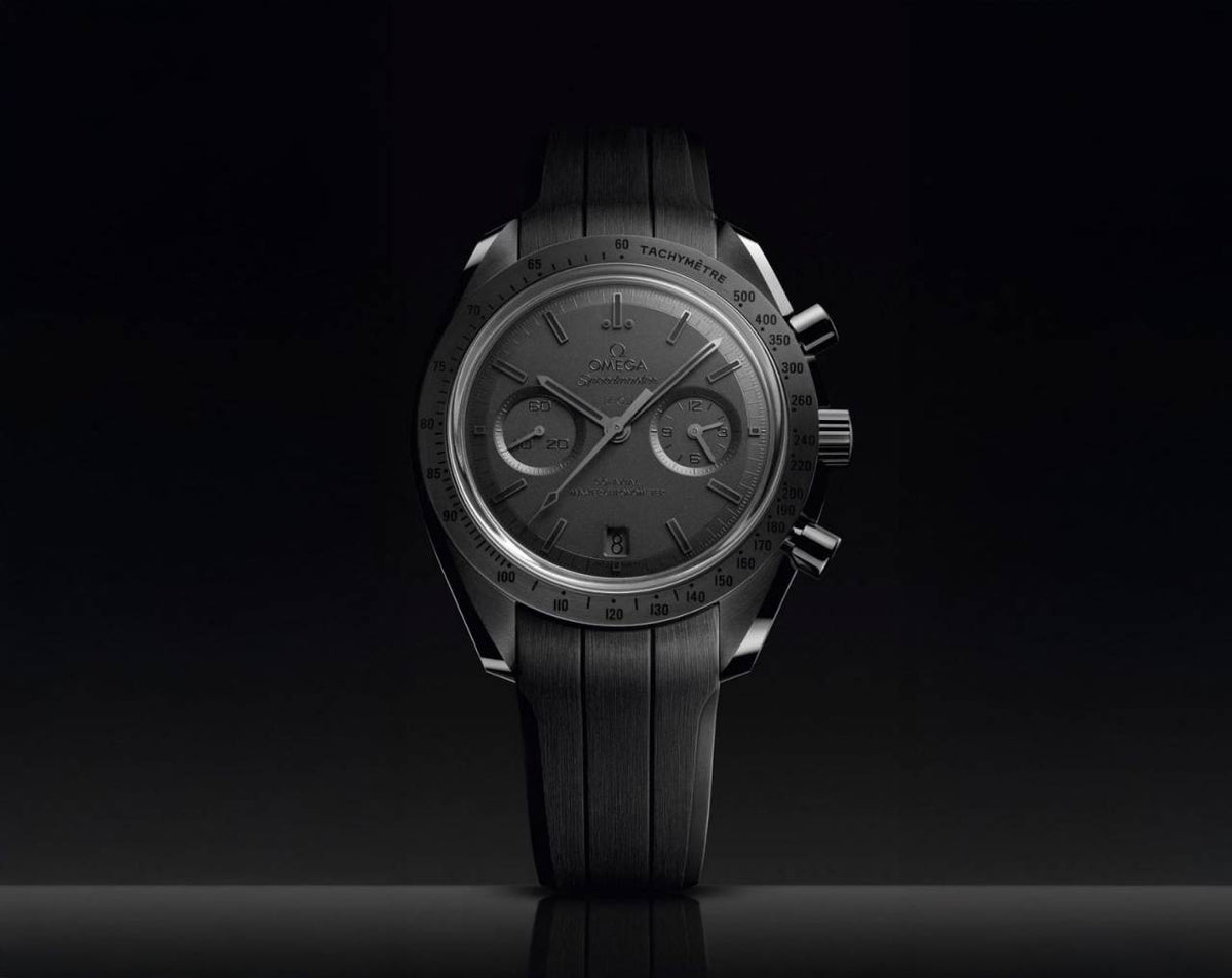 Omegg_a Speedmaster Dark Side of the Moon full black and black niddle