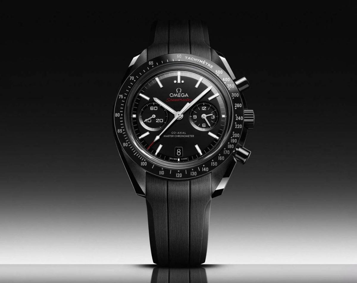 Omegg_a Speedmaster Dark Side of the Moon black white (white niddle)