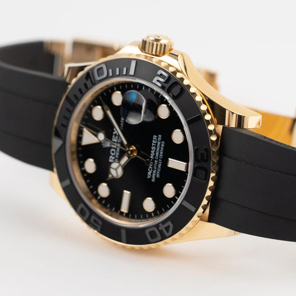 Role_x Yatch Master Yellow Gold Oysterflex Black Mint Mens Watch Luxury Edition Premium Quality westcott.shop