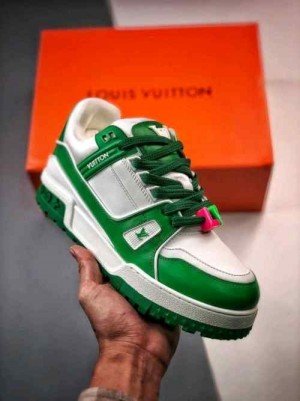 Louiss Vuittonn TRAINER Maxi Green WHITE