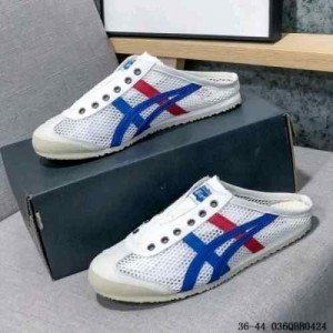 Onitsukaa Tiger Mexico 66 Sabot Half Cut Sneaker White blue red